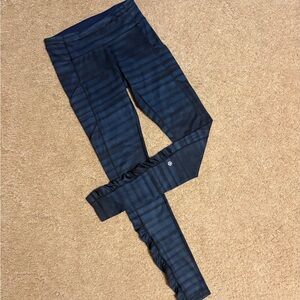 lululemon athletica Navy Striped Leggings